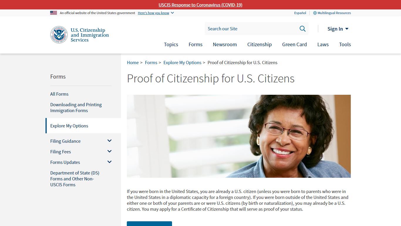 Proof of Citizenship for U.S. Citizens | USCIS